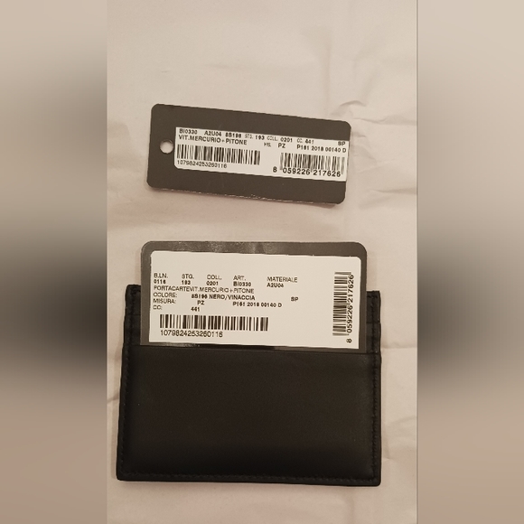 Brand New Dolce & Gabbana Amore Logo Snakeskin Leather Card Holder - Picture 3 of 4